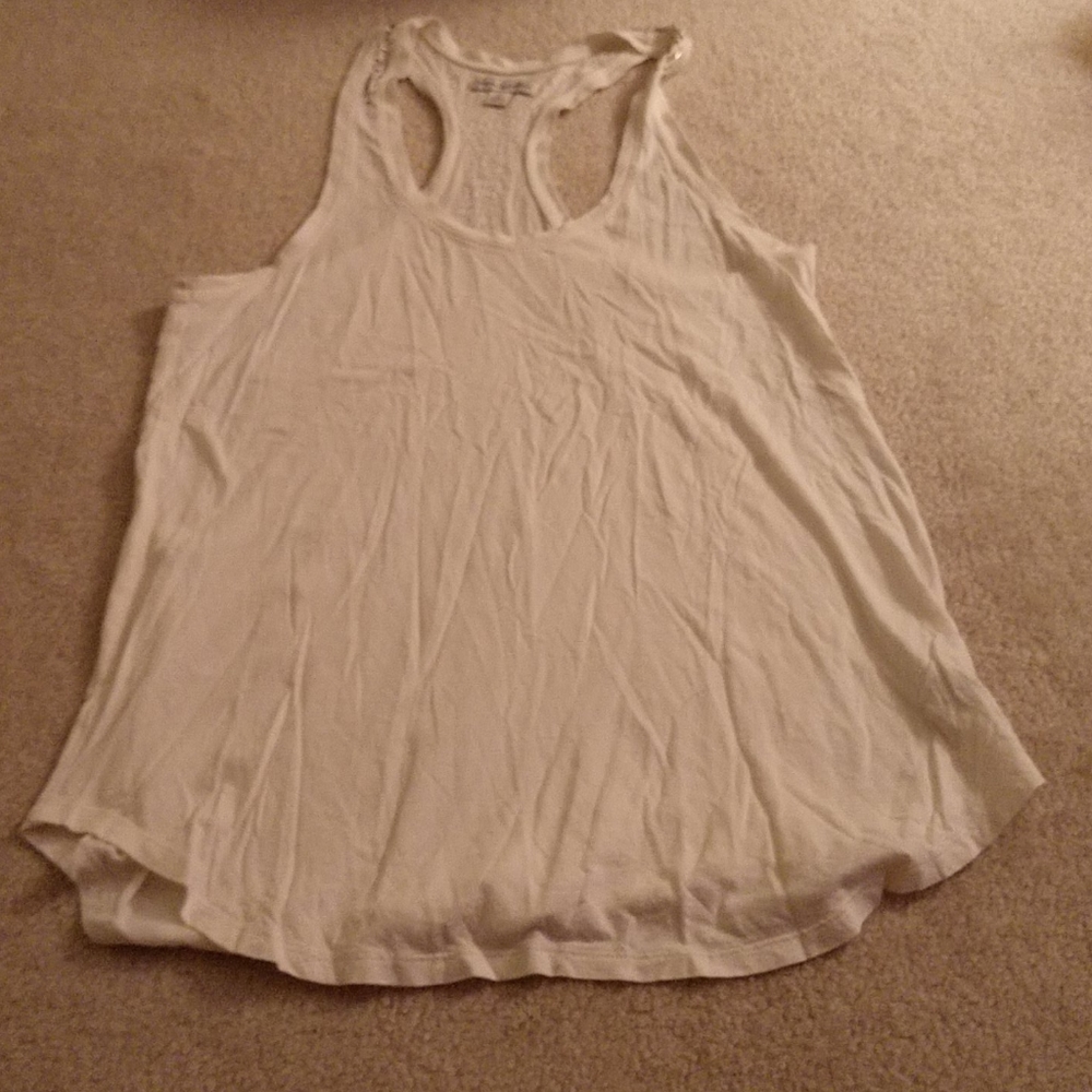 Aeo S tank top w/ beading on shoulders and t back